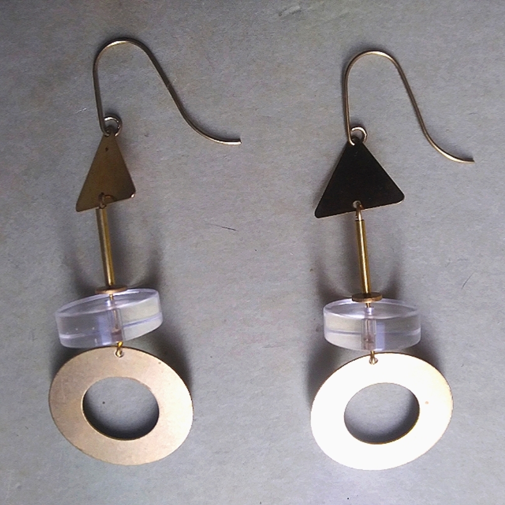 Oversized 'Geometry' Statement Earrings - Picture 4 of 4